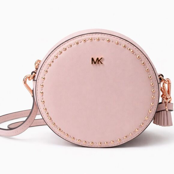 Michael Kors Handbags - Michael Kors Blush Round Crossbody Bag with Gold Accents